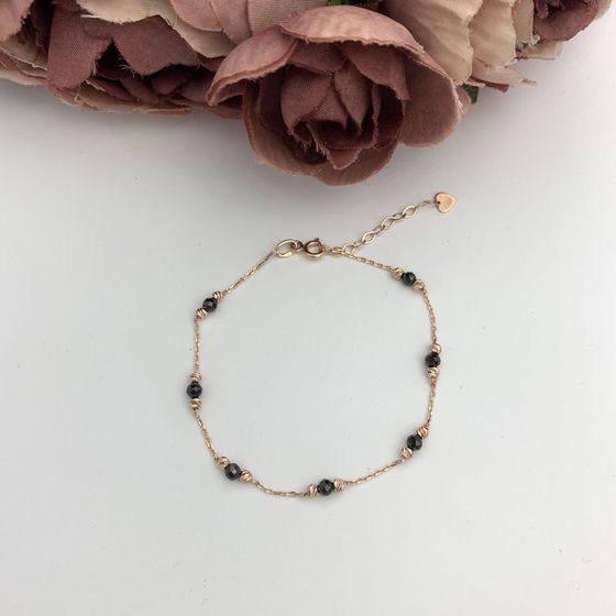 Gold bracelet with spinel