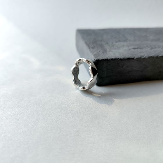 Silver ring without stones