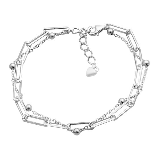 Silver bracelet without stones