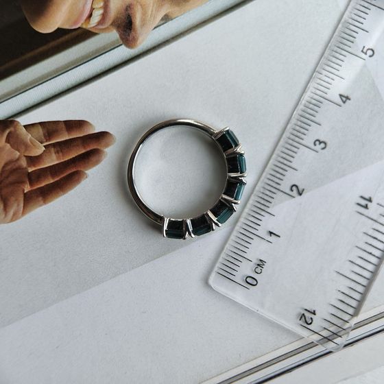 Срібна каблучка з топазом Лондон Блю 1.759ct