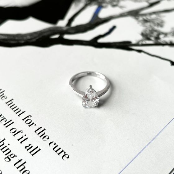 Silver Ring with Fianites