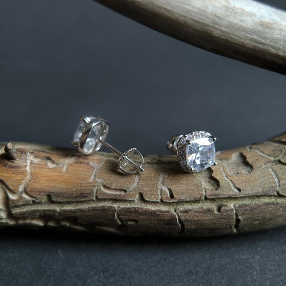 Silver Earrings with Fianites
