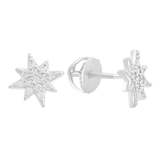 Silver Earrings with Fianites