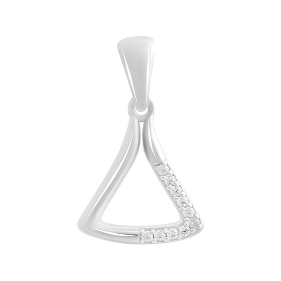 Срібна підвіска з фіанітами 0.1ct