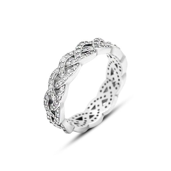 Silver Ring with Fianites