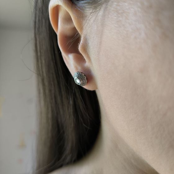 Silver Earrings with Fianites