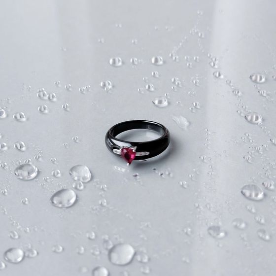 Silver ring with ceramics