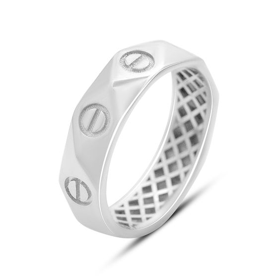 Silver ring without stones