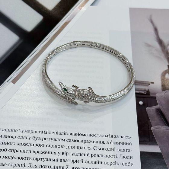 Срібний браслет з фіанітами