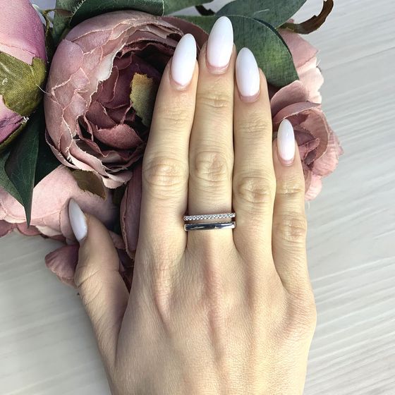 Silver Ring with Fianites