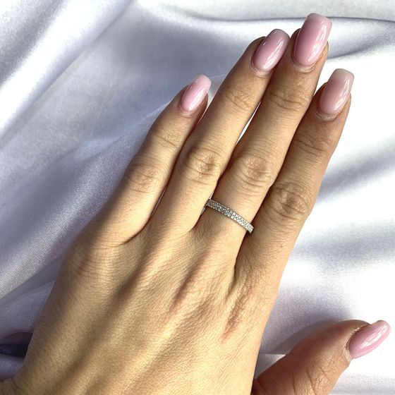 Silver Ring with Fianites