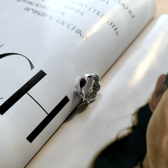 Silver ring without stones