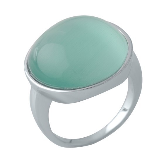 18.469ct sterling silver cat's eye ring