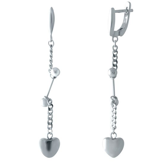 Silver earrings without stones