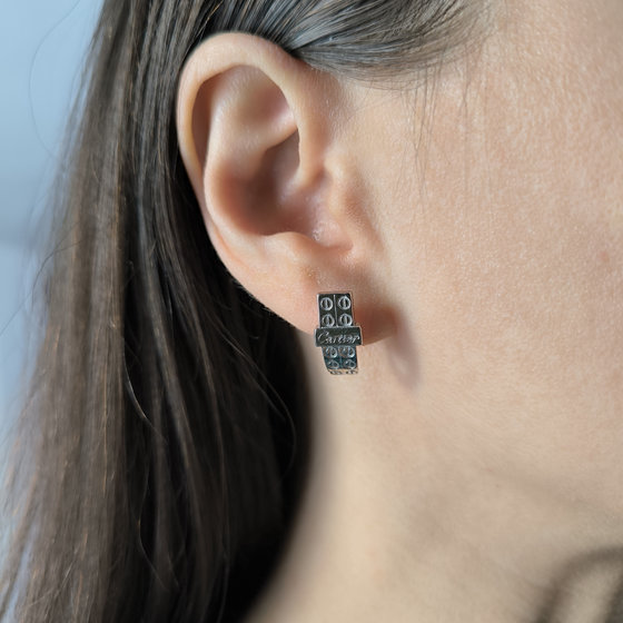 Silver earrings without stones