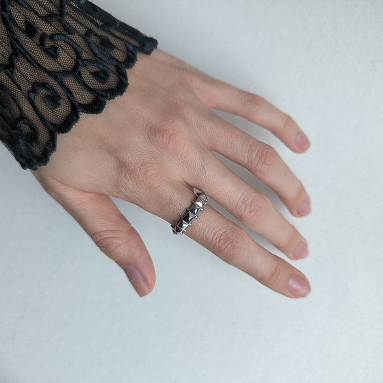 Silver ring without stones