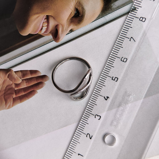 Silver ring without stones