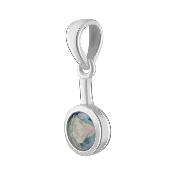 Silver pendant with a 0.783-carat mystic topaz