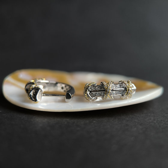 Silver Earrings with Fianites