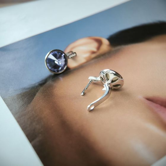 Silver Earrings with Fianites