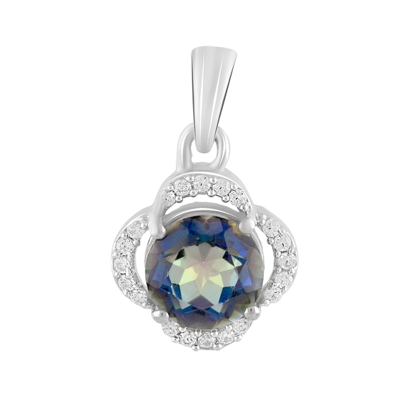 Silver pendant with mystic topaz 2.18ct