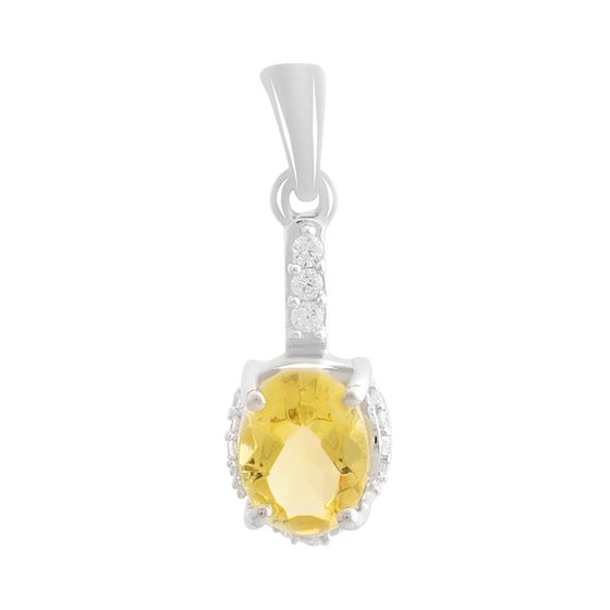 Silver Pendant with Citrine (nano)
