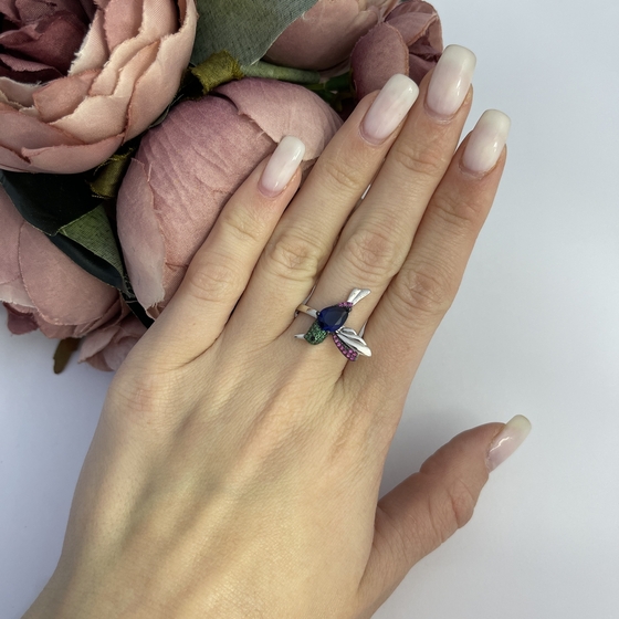 Silver Ring with Fianites