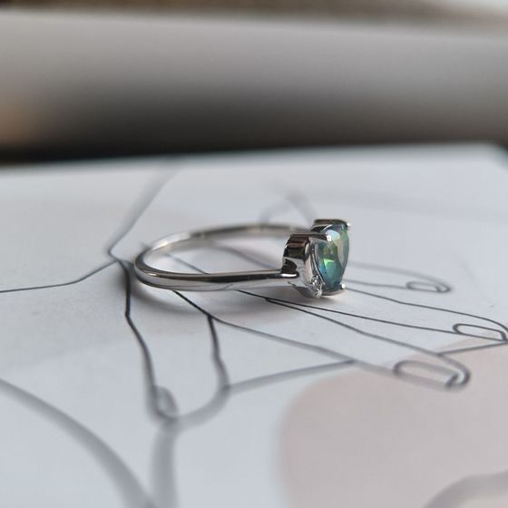 Срібна каблучка з містик топазом 0.613ct