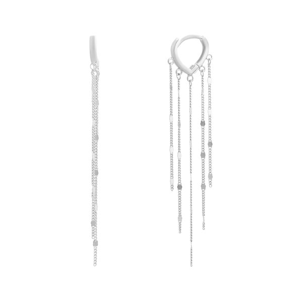 Silver earrings without stones
