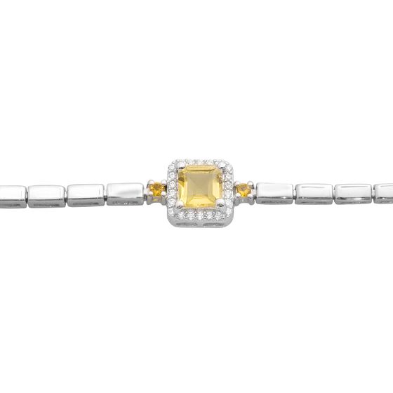Срібний браслет із цитрином nano 7.51ct