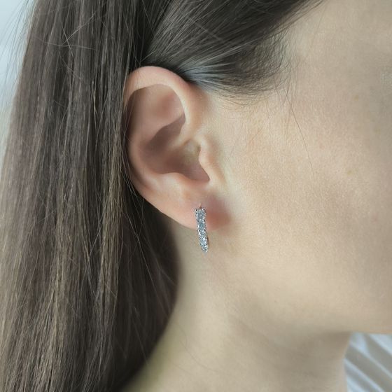 Silver Earrings with Fianites