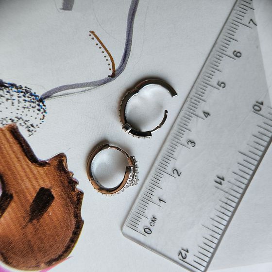 Silver Earrings with Fianites