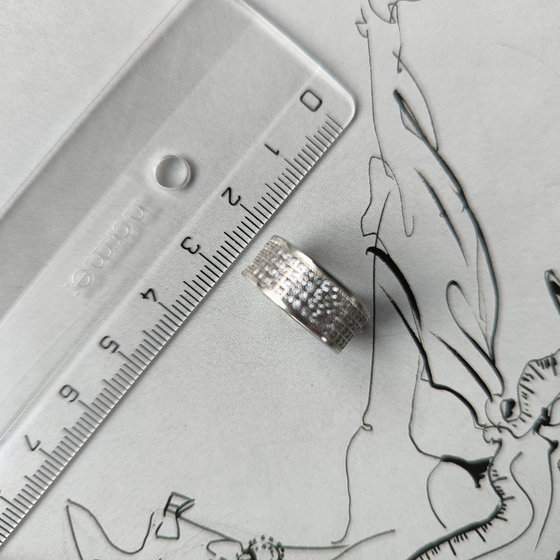 Silver ring with cubic zirconia