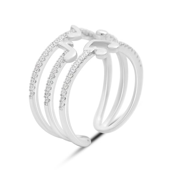 Silver Ring with Fianites