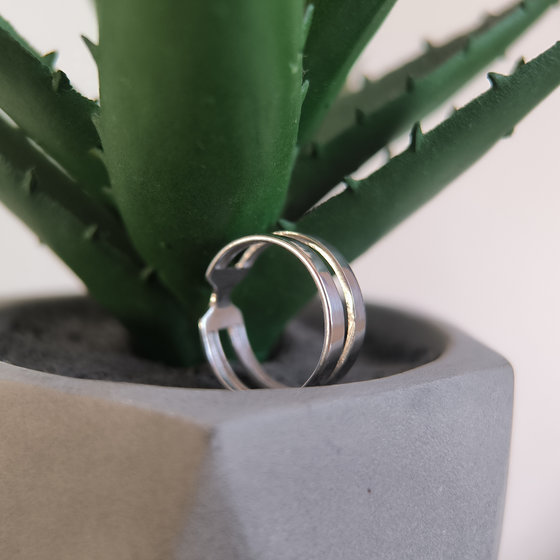 Silver ring without stones