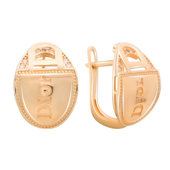 Silver earrings with 0.14ct fianites