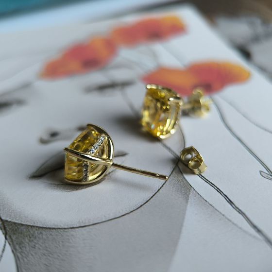Silver Earrings with Fianites
