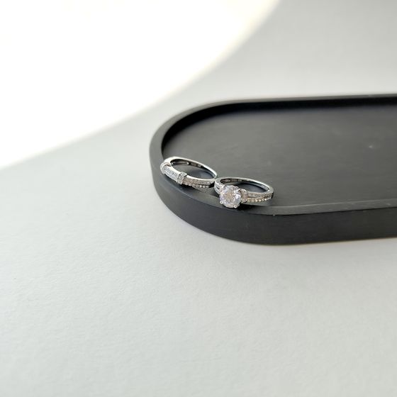 Silver Ring with Fianites
