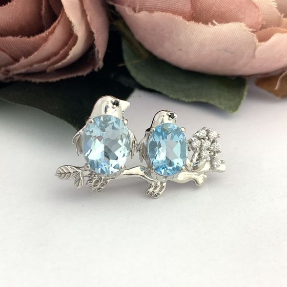 Срібна підвіска з топазом 3.15ct