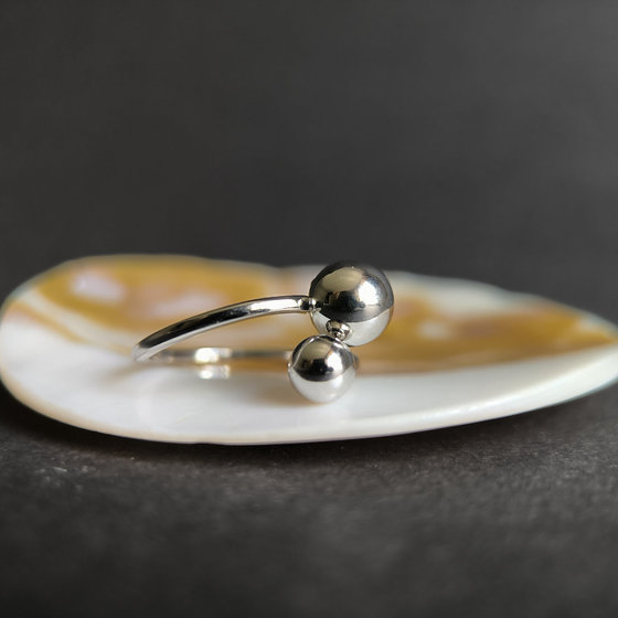 Silver ring without stones