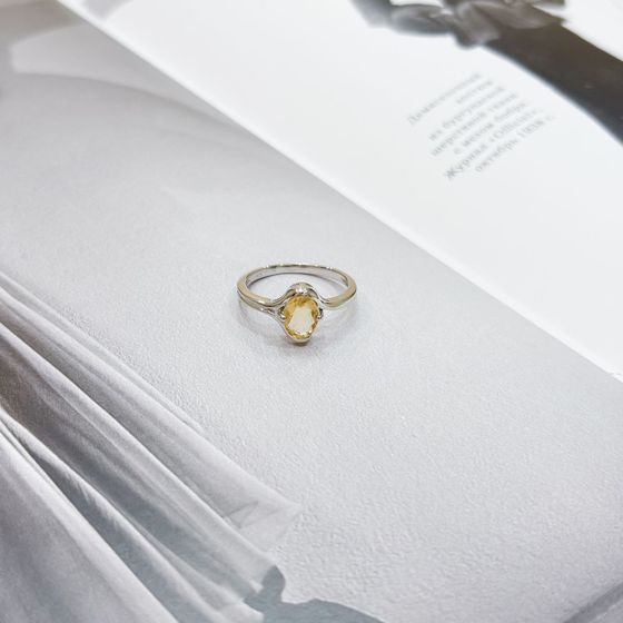 Срібна каблучка з цитрином nano 0.958ct