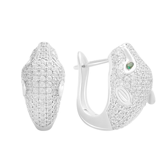 Silver Earrings with Fianites