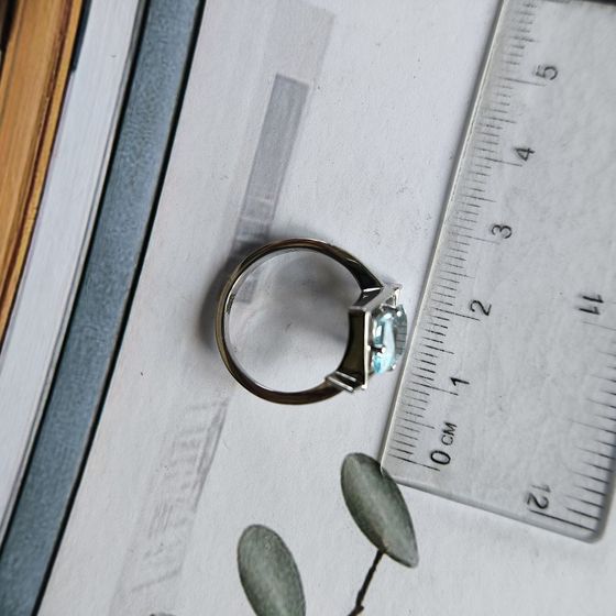 Silver ring with topaz 2.117ct