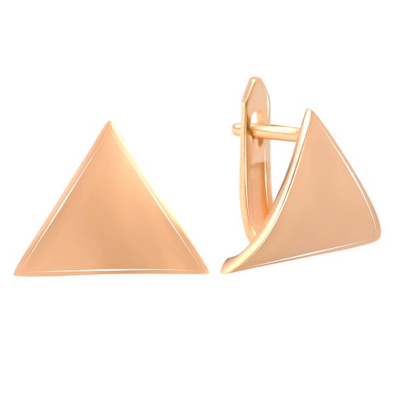 Gold earrings without stones