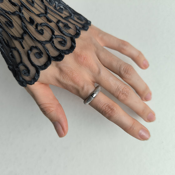 Silver ring without stones