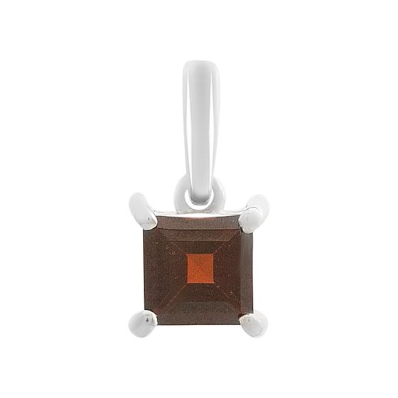Silver pendant with a 0.923-carat garnet