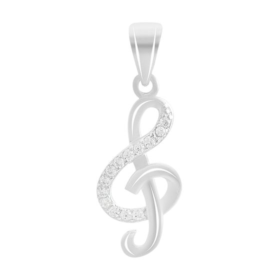 Silver pendant with phianites