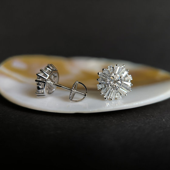 Silver Earrings with Fianites