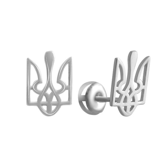 Silver earrings without stones