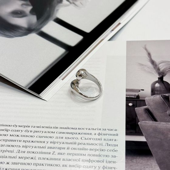 Silver ring without stones